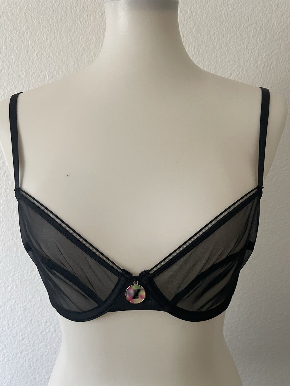 Savage X Fenty Bra Sheer Underwire Lingerie Black Intimates